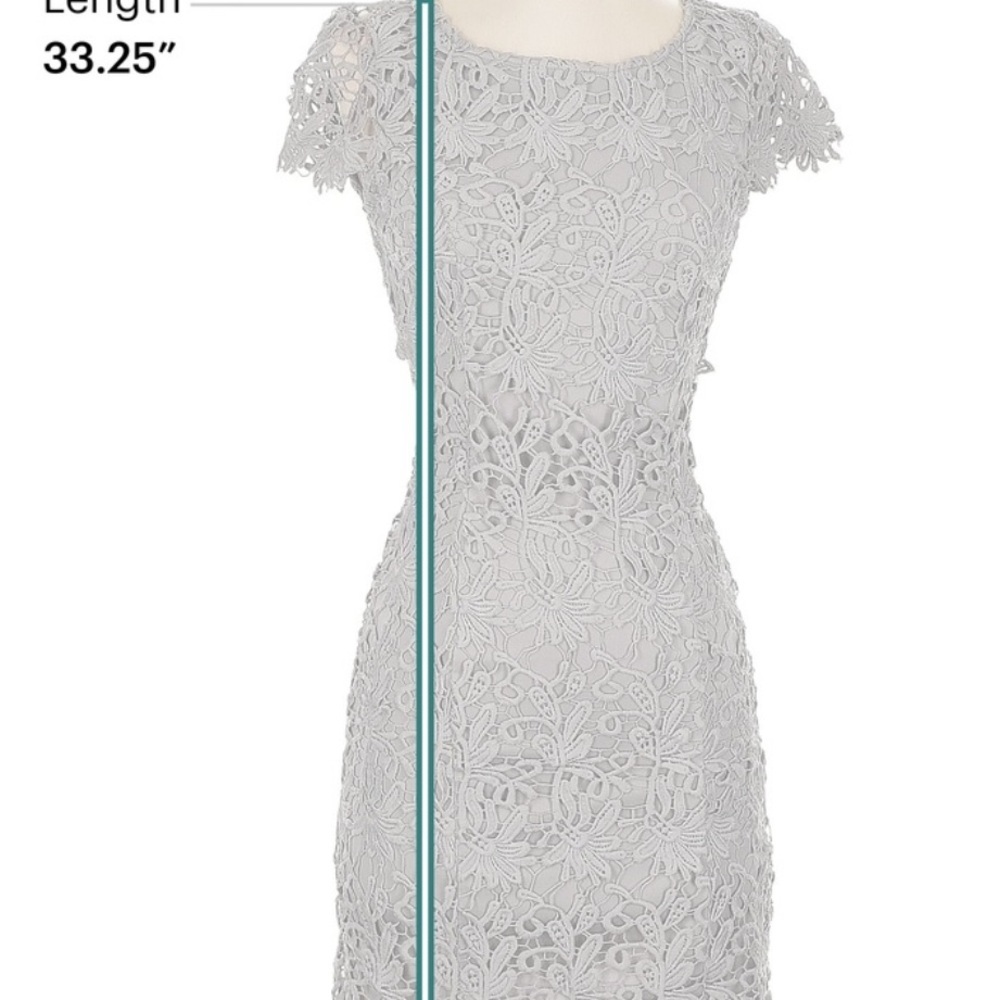 Elegant Lulus Lace Dress in Grey Sz XS